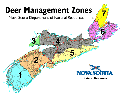 deer scotia nova hunting zones zone management antlerless tailed wildlife map natr conserva novascotia ca