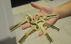 The old-style keys still used at the Amherst jail.