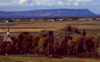 Scenic view at the church at Grand Pré National Historic Site with Blomidon in the background.