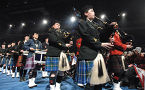 Bagpipers at the Halifax 2011 Canada Games closing ceremony