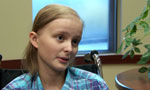 Olivia Mason talks about having leukemia.