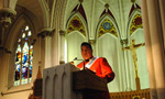 Walter Denny Jr., during the ceremony at St. Mary's Basilica.