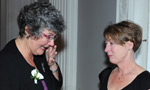 Nova Scotia Medal of Bravery recipient Nancy McBay (left) has a tearful reunion with Maggie Winstanley, who she rescued from drowning.
