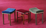 Stools from the coronations of (from left) Queen Elizabeth, King George V and King George VI. Two were donated to Province House and one is at Government House. For Queen Elizabeth's ceremony guests at Westminster Abbey, guests could buy their seat with the money going toward the cost of the coronation. The King George VI stool was donated by Mr. and Mrs. Leonard Chase from the Annapolis Valley and the Queen Elizabeth stool was purchased at a local auction. The George V stool is at Government House.