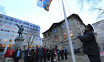 The flag-raising ceremony at Province House marked the beginning of year round celebrations for Her Majesty Queen Elizabeth II's 60th anniversary as Queen of Canada.