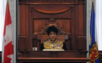 Lt.-Gov. Mayann Francis prepares to read the Speech from the Throne.