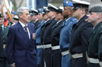 Lt.-Gov. Grant inspects the Honour Guard