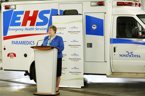 Health and Wellness Minister Maureen MacDonald announces ambulance fee reductions for people living in licensed long-term care facilities, with reduced mobility or with low incomes.