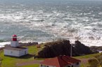 Nova Scotia's rugged coastline offers plenty of opportunities for in-stream tidal power generation. Shown here is the Cape d'Or Lighthouse.