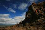 An impressive rock face in Raven Head wilderness area, near Joggins.