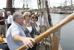 Premier  Darrell Dexter hosted his fellow premiers and leaders of national Aboriginal organizations for a sail around Lunenburg Harbour on the tall ship Amistad.