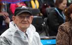 Charles Tanner, 93, a crew member of the original Bluenose in 1931, attended the relaunch.