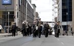 A procession makes its way to Province House for the opening of the new session of the House of Assembly.