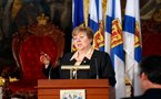 Finance Minister Maureen MacDonald speaks during a pre-budget briefing.