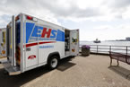 One of the new ambulances at Alderney Landing in Dartmouth.