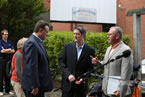Premier Darrell Dexter with Mayor Mike Savage and Rob Wood, CEO of Housing Nova Scotia .
