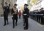 Lt.-Gov. J.J. Grant inspects the guard.