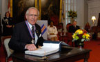 Mel Boutilier is invested into the Order of Nova Scotia.