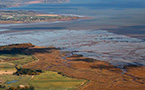 An aerial view of dike land in the Annapolis Valley area, near the Bay of Funday.