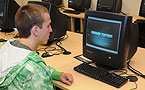 Student playing Mission Tuition at Halifax West High School