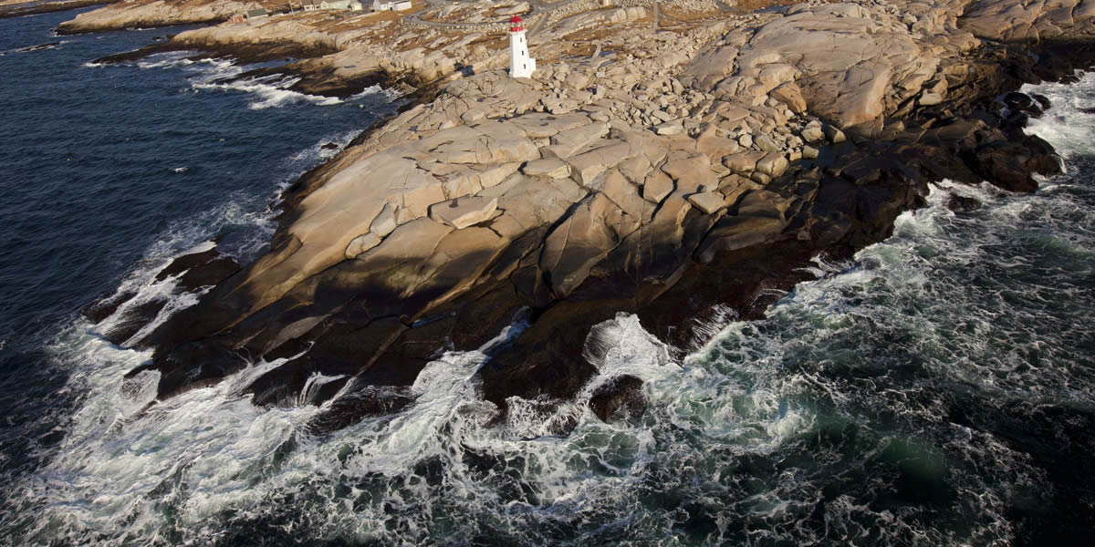 Aerial view of Peggys Cove