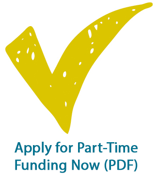 Click to open the PDF form and apply part time Student Assistance funding 